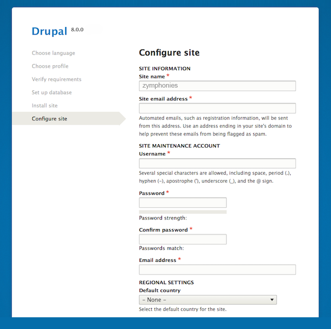 Drupal configuration