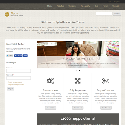 Alpha Responsive Theme