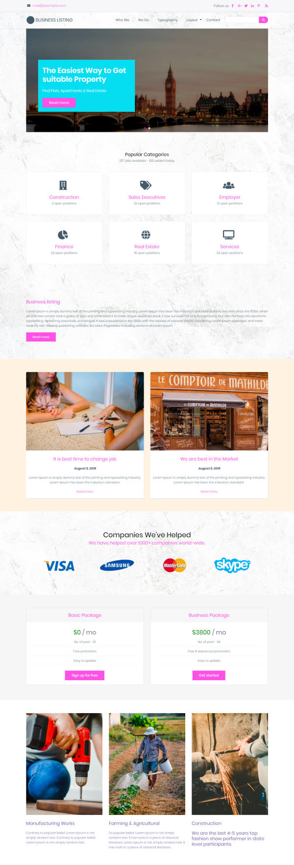 Business Listing Zymphonies Theme