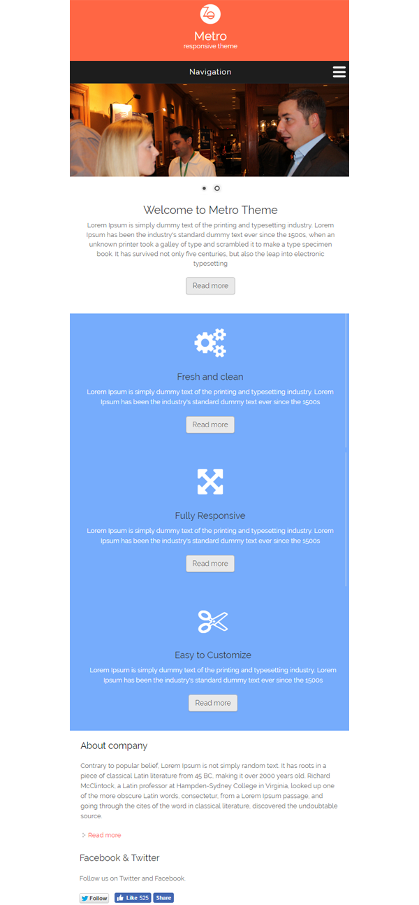 Metro Responsive Theme