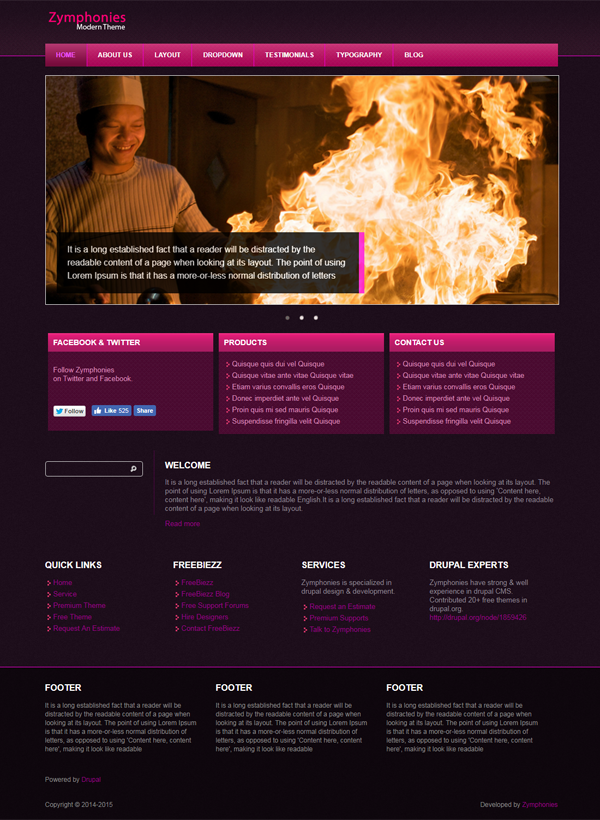 Modern Drupal Theme