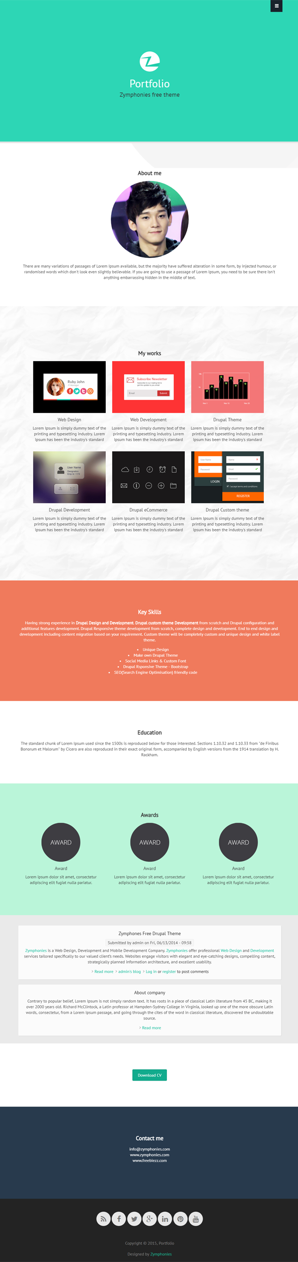 Portfolio Zymphonies Theme