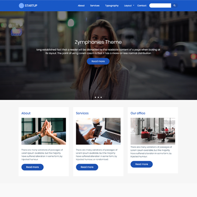 Startup Zymphonies Theme