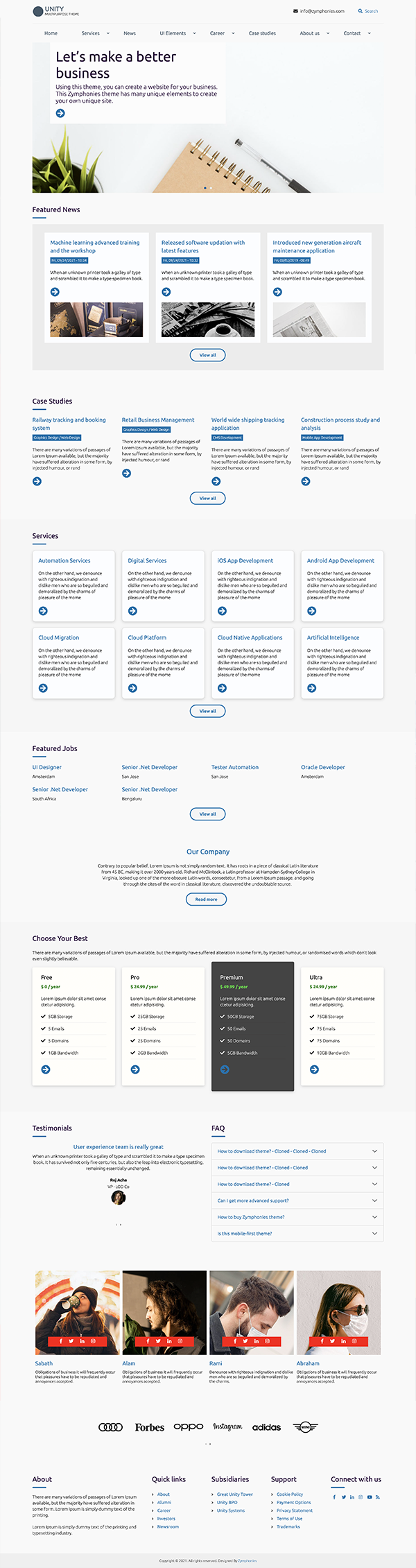 Unity Multipurpose Theme